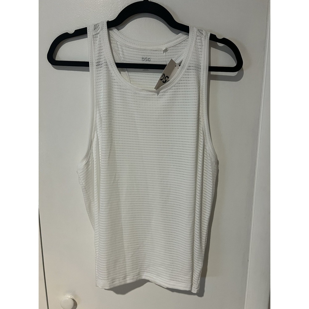 NWT DSG Activate Fashion Tank Women's XXL Perforated White Workout Top